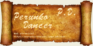 Perunko Dancer vizit kartica